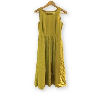J.Crew green chartreuse sleeveless dress with ✨pockets✨ EUC